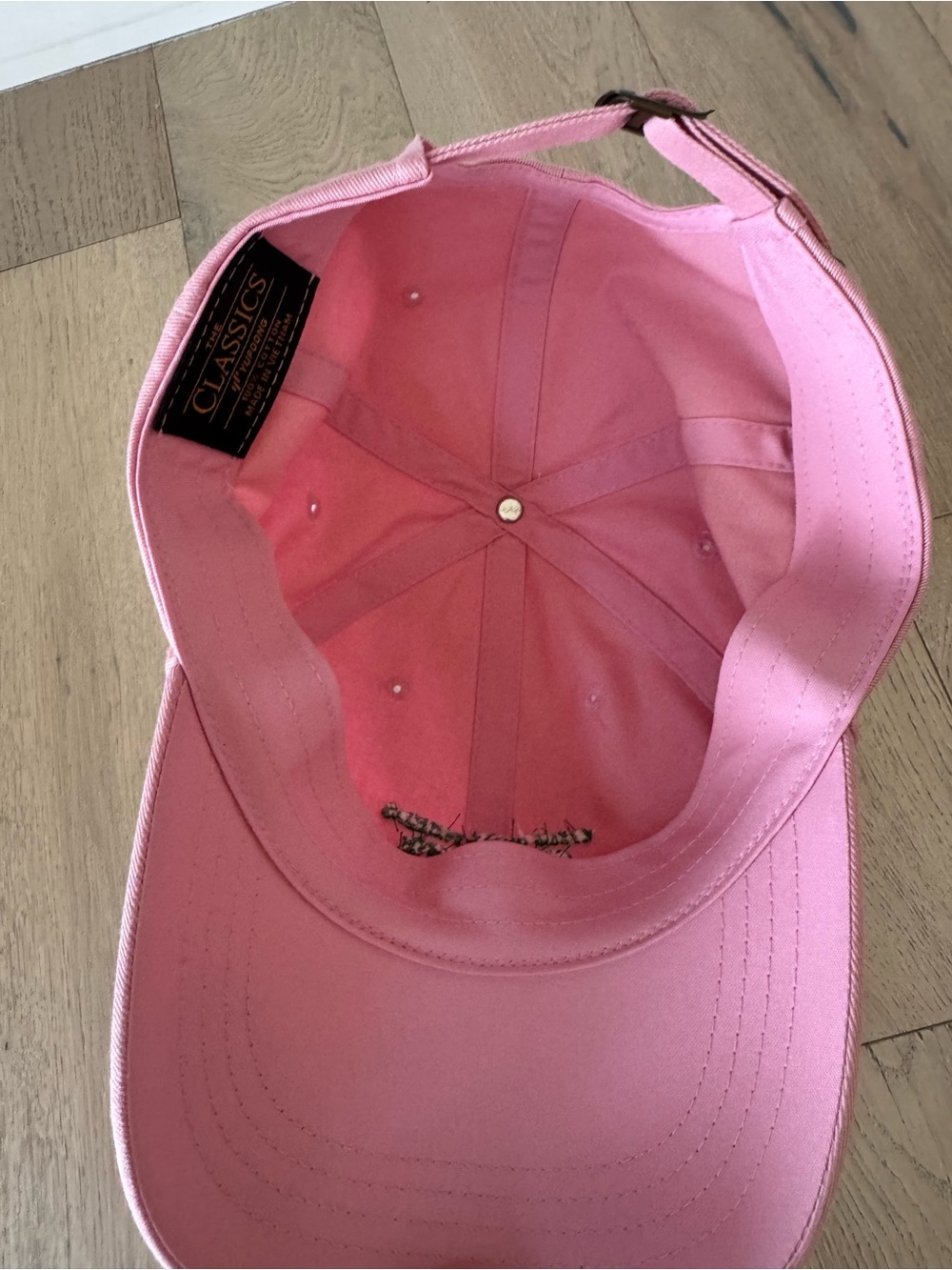 The Refined Spirit THIS GIRL NEEDS CHAMPAGNE CAP Pink Adjustable $54 - Picture 2 of 2